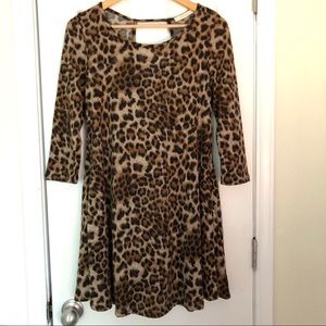 NWT Entro leopard brushed knit dress